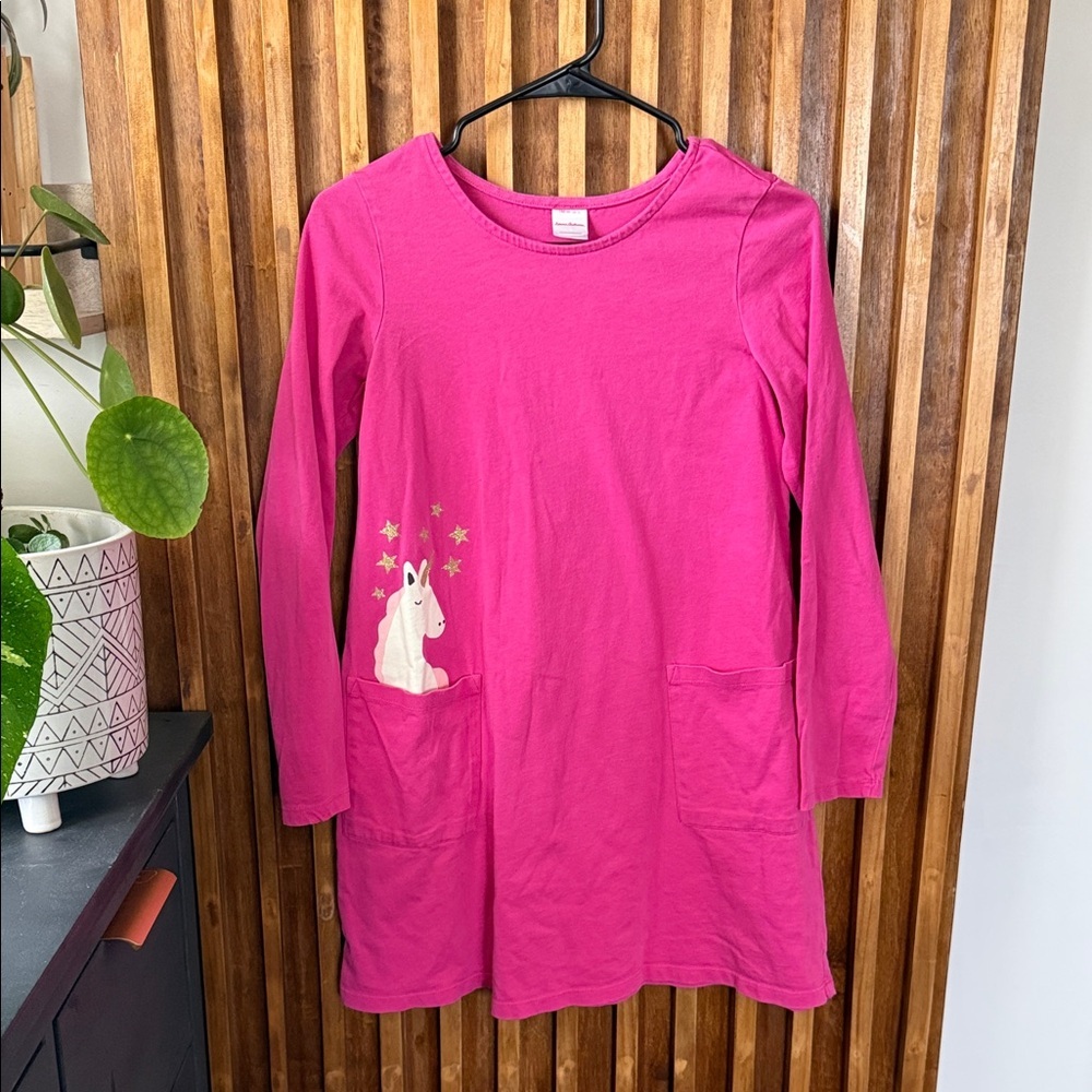 Hanna Andersson Unicorn Swing Cotton Dress. Size 12
